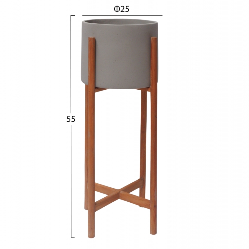 ΓΛΑΣΤΡΑ ΕΣΩΤ.ΧΩΡΟΥ RENTIL HM4684.03S FIBER CEMENT ΧΡΩΜΑ ΓΚΡΙ--ΒΑΣΗ TEAK Φ27x56Υ