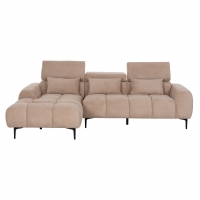 ΚΑΝΑΠΕΣ ΑΡΙΣΤΕΡΗ ΓΩΝΙΑ DIVYA HM3267.11L ΜΠΕΖ ΥΦΑΣΜΑ 260x100-174x104Υεκ.
