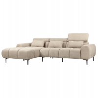ΚΑΝΑΠΕΣ ΑΡΙΣΤΕΡΗ ΓΩΝΙΑ DIVYA HM3267.11L ΜΠΕΖ ΥΦΑΣΜΑ 260x100-174x104Υεκ.
