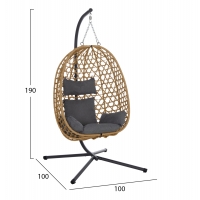 ΚΡΕΜΑΣΤΗ ΦΩΛΙΑ NESTA HM6468.05 ΜΑΥΡΟ ΜΕΤΑΛΛΟ--ΚΑΦΕ P.E.RATTAN 100x100x190Υεκ. ΚΡΕΜΑΣΤΗ ΦΩΛΙΑ NESTA HM6468.05 ΜΑΥΡΟ ΜΕΤΑΛΛΟ--ΚΑΦΕ P.E.RATTAN 100x100x190Υεκ.