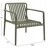 ΠΟΛΥΘΡΟΝΑ LOUNGE ΕΞΩΤ.ΧΩΡΟΥ MALEN HM6626.05 OLIVE GREEN ΠΟΛΥΠΡΟΠΥΛΕΝΙΟ 67x75x75Υεκ