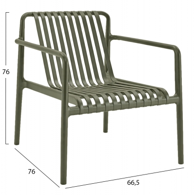 ΠΟΛΥΘΡΟΝΑ LOUNGE ΕΞΩΤ.ΧΩΡΟΥ MALEN HM6626.05 OLIVE GREEN ΠΟΛΥΠΡΟΠΥΛΕΝΙΟ 67x75x75Υεκ