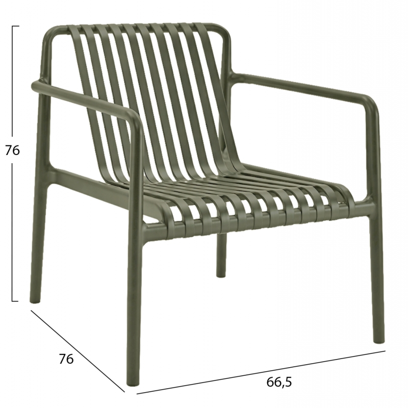 ΠΟΛΥΘΡΟΝΑ LOUNGE ΕΞΩΤ.ΧΩΡΟΥ MALEN HM6626.05 OLIVE GREEN ΠΟΛΥΠΡΟΠΥΛΕΝΙΟ 67x75x75Υεκ