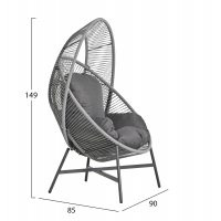 ΠΟΛΥΘΡΟΝΑ-ΦΩΛΙΑ RULER HM6506.01 ΓΚΡΙ ΜΕΤΑΛΛΟ-P.E.RATTAN-ΜΑΞΙΛΑΡΙΑ 90x85x154Υεκ ΠΟΛΥΘΡΟΝΑ-ΦΩΛΙΑ RULER HM6506.01 ΓΚΡΙ ΜΕΤΑΛΛΟ-P.E.RATTAN-ΜΑΞΙΛΑΡΙΑ 90x85x154Υεκ