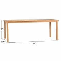 ΤΡΑΠΕΖΙ ΟΡΘΟΓΩΝΙΟ FINTO HM6616 ΞΥΛΟ TEAK--ΦΥΣΙΚΟ 200x100x75Υεκ. ΤΡΑΠΕΖΙ ΟΡΘΟΓΩΝΙΟ FINTO HM6616 ΞΥΛΟ TEAK--ΦΥΣΙΚΟ 200x100x75Υεκ.