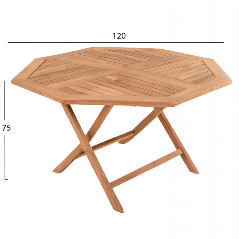 ΤΡΑΠΕΖΙ ΠΟΛΥΓΩΝΟ ΠΤΥΣΣΟΜΕΝΟ KARLIN HM6618 ΞΥΛΟ TEAK ΣΕ ΦΥΣΙΚΟ ΧΡΩΜΑ 120x120x75Yεκ. ΤΡΑΠΕΖΙ ΠΟΛΥΓΩΝΟ ΠΤΥΣΣΟΜΕΝΟ KARLIN HM6618 ΞΥΛΟ TEAK ΣΕ ΦΥΣΙΚΟ ΧΡΩΜΑ 120x120x75Yεκ.