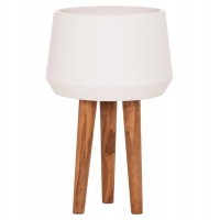 ΓΛΑΣΤΡΑ ΕΣΩΤ.ΧΩΡΟΥ QUAN HM4680.02L FIBER CEMENT ΛΕΥΚΟ--ΒΑΣΗ TEAK Φ38x62Υεκ