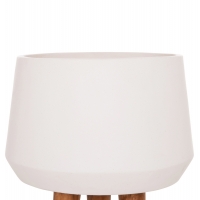 ΓΛΑΣΤΡΑ ΕΣΩΤ.ΧΩΡΟΥ QUAN HM4680.02L FIBER CEMENT ΛΕΥΚΟ--ΒΑΣΗ TEAK Φ38x62Υεκ