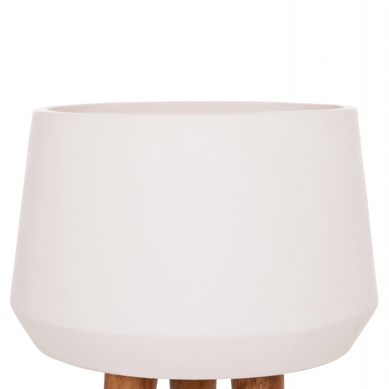 ΓΛΑΣΤΡΑ ΕΣΩΤ.ΧΩΡΟΥ QUAN HM4680.02L FIBER CEMENT ΛΕΥΚΟ--ΒΑΣΗ TEAK Φ38x62Υεκ