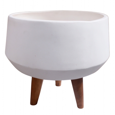 ΓΛΑΣΤΡΑ ΕΣΩΤ.ΧΩΡΟΥ QUAN HM4680.02S FIBER CEMENT ΛΕΥΚΟ--ΒΑΣΗ TEAK Φ37x36Υεκ