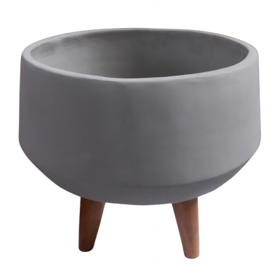 ΓΛΑΣΤΡΑ ΕΣΩΤ.ΧΩΡΟΥ QUAN HM4680.03S FIBER CEMENT ΓΚΡΙ--ΒΑΣΗ TEAK Φ37x36Υεκ