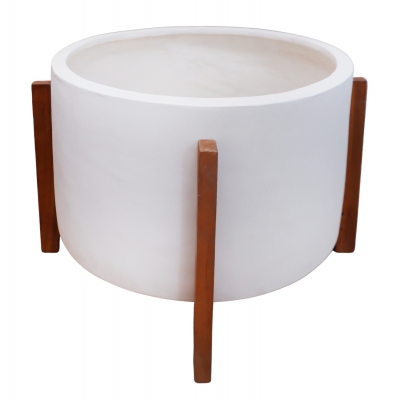 ΓΛΑΣΤΡΑ/ΚΑΣΠΟ ΕΣΩΤ.ΧΩΡΟΥ HOFF HM4682.02L FIBER CEMENT ΛΕΥΚΟ-TEAK ΒΑΣΗ Φ50x35Υεκ
