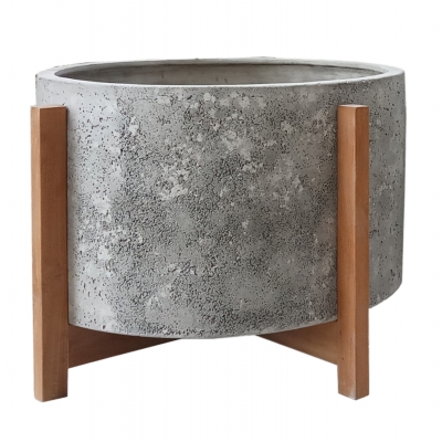 ΓΛΑΣΤΡΑ/ΚΑΣΠΟ ΕΣΩΤ.ΧΩΡΟΥ HOFF HM4682.03L FIBER CEMENT ΓΚΡΙ-TEAK ΒΑΣΗ Φ50x35Υεκ