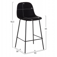 ΣΚΑΜΠΟ ΜΠΑΡ VINCENT HM9298.24 ΜΕΣΑΙΟΥ ΥΨΟΥΣ-ΜΑΥΡΟ ΥΦΑΣΜΑ-ΜΕΤΑΛΛΙΚΑ ΠΟΔΙΑ 43x50x92,5Υεκ ΣΚΑΜΠΟ ΜΠΑΡ VINCENT HM9298.24 ΜΕΣΑΙΟΥ ΥΨΟΥΣ-ΜΑΥΡΟ ΥΦΑΣΜΑ-ΜΕΤΑΛΛΙΚΑ ΠΟΔΙΑ 43x50x92,5Υεκ