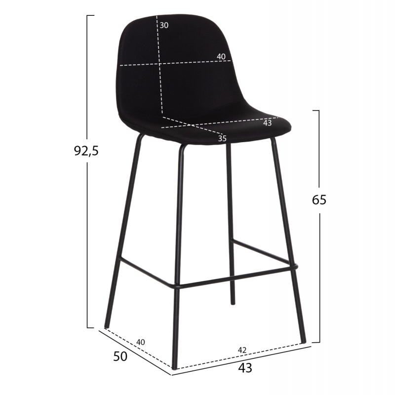 ΣΚΑΜΠΟ ΜΠΑΡ VINCENT HM9298.24 ΜΕΣΑΙΟΥ ΥΨΟΥΣ-ΜΑΥΡΟ ΥΦΑΣΜΑ-ΜΕΤΑΛΛΙΚΑ ΠΟΔΙΑ 43x50x92,5Υεκ ΣΚΑΜΠΟ ΜΠΑΡ VINCENT HM9298.24 ΜΕΣΑΙΟΥ ΥΨΟΥΣ-ΜΑΥΡΟ ΥΦΑΣΜΑ-ΜΕΤΑΛΛΙΚΑ ΠΟΔΙΑ 43x50x92,5Υεκ