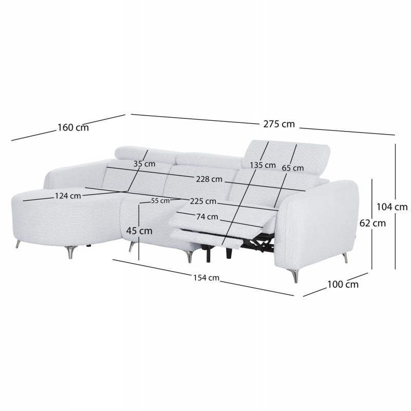 ΚΑΝΑΠΕΣ ΑΡΙΣΤΕΡΗ ΓΩΝΙΑ 3Θ ΜΕ RECLINE VALENTE HM3317.01L ΑΝΟΙΧΤΟ ΓΚΡΙ ΥΦΑΣΜΑ 275x160x104Yεκ ΚΑΝΑΠΕΣ ΑΡΙΣΤΕΡΗ ΓΩΝΙΑ 3Θ ΜΕ RECLINE VALENTE HM3317.01L ΑΝΟΙΧΤΟ ΓΚΡΙ ΥΦΑΣΜΑ 275x160x104Yεκ