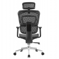 ΚΑΡΕΚΛΑ ΓΡΑΦΕΙΟΥ MODEN HM1215.01 ΜΑΥΡO MESH--ΒΑΣΗ ΧΡΩΜΙΟΥ 68x69x126Υεκ