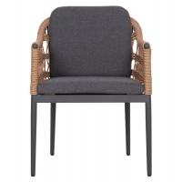 ΠΟΛΥΘΡΟΝΑ BOXER HM6556.01 ΑΛΟΥΜΙΝΙΟ & OLEFIN ΓΚΡΙ-TWIST WICKER 58x60x80Yεκ