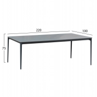 ΤΡΑΠΕΖΙ ΤΡΑΠΕΖΑΡΙΑΣ STAD HM6558.01 ΓΚΡΙ ΑΛΟΥΜΙΝΙΟ & SINTERED STONE TOP 220x100x74Υεκ ΤΡΑΠΕΖΙ ΤΡΑΠΕΖΑΡΙΑΣ STAD HM6558.01 ΓΚΡΙ ΑΛΟΥΜΙΝΙΟ & SINTERED STONE TOP 220x100x74Υεκ