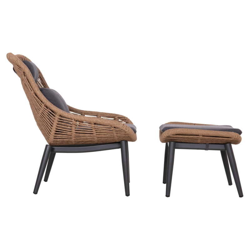 ΠΟΛΥΘΡΟΝΑ LOUNGE ΜΕ ΥΠΟΠΟΔΙΟ REMVAZZO HM6561.01 ΑΛΟΥΜΙΝΙΟ ΓΚΡΙ--WICKER 90x85x96Υεκ ΠΟΛΥΘΡΟΝΑ LOUNGE ΜΕ ΥΠΟΠΟΔΙΟ REMVAZZO HM6561.01 ΑΛΟΥΜΙΝΙΟ ΓΚΡΙ--WICKER 90x85x96Υεκ
