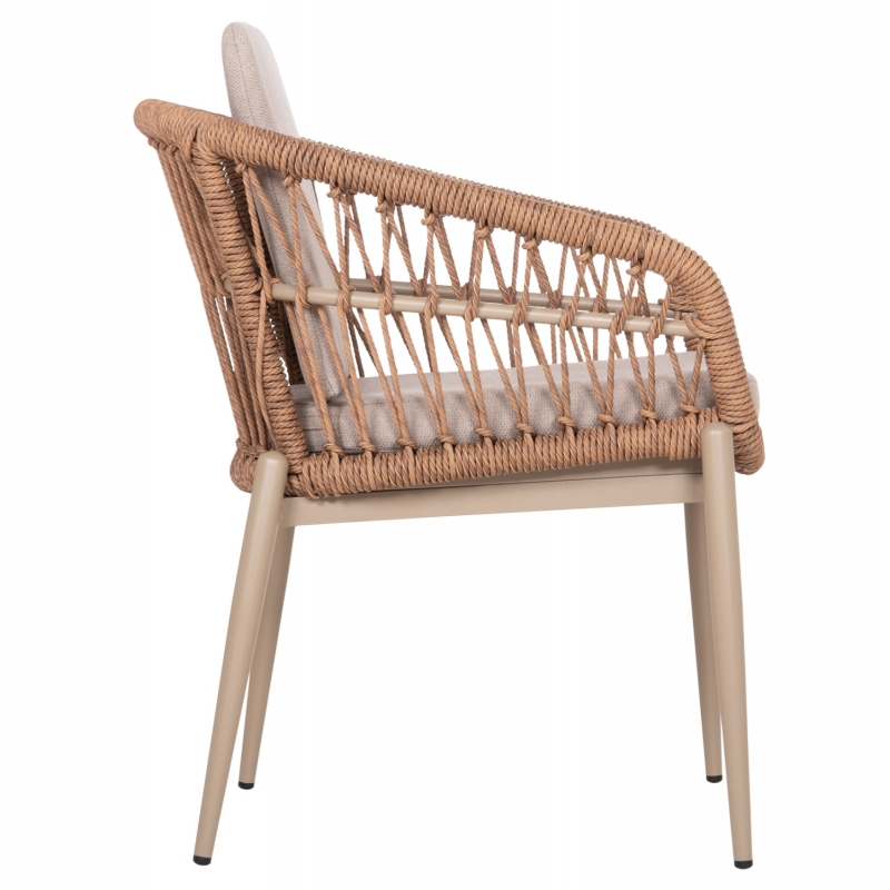 ΠΟΛΥΘΡΟΝΑ ΑΛΟΥΜΙΝΙΟΥ GALDIN HM6272.03 ΚΑΠΟΥΤΣΙΝΟ-P.E.RATTAN-ΜΠΕΖ ΥΦΑΣΜΑ 65x60x76Υεκ