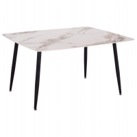 ΤΡΑΠΕΖΙ RAVEN HM18149.04 ΚΕΡΑΜΙΚΟ TOP ΜΕ ΟΨΗ ΛΕΥΚΟ/ΚΑΦΕ ΜΑΡΜΑΡΟ 140x80x74Υεκ.