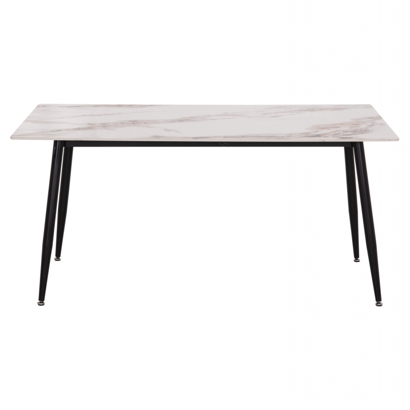 ΤΡΑΠΕΖΙ RAVEN HM18150.04 ΚΕΡΑΜΙΚΟ TOP ΜΕ ΟΨΗ ΛΕΥΚΟ/ΚΑΦΕ ΜΑΡΜΑΡΟ 160x80x74Υεκ.
