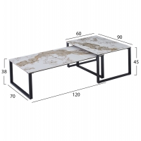 ΤΡΑΠΕΖΙ ΣΑΛΟΝΙΟΥ 2ΤΜΧ TERREN HM18365.01 ΜΕΤΑΛΛΟ--SINTERED STONE PANDORA 120x70x45Υεκ ΤΡΑΠΕΖΙ ΣΑΛΟΝΙΟΥ 2ΤΜΧ TERREN HM18365.01 ΜΕΤΑΛΛΟ--SINTERED STONE PANDORA 120x70x45Υεκ