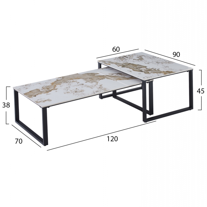 ΤΡΑΠΕΖΙ ΣΑΛΟΝΙΟΥ 2ΤΜΧ TERREN HM18365.01 ΜΕΤΑΛΛΟ--SINTERED STONE PANDORA 120x70x45Υεκ ΤΡΑΠΕΖΙ ΣΑΛΟΝΙΟΥ 2ΤΜΧ TERREN HM18365.01 ΜΕΤΑΛΛΟ--SINTERED STONE PANDORA 120x70x45Υεκ