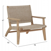 ΠΟΛΥΘΡΟΝΑ LOUNGE MONTER HM6241.01 ΞΥΛΟ ΑΚΑΚΙΑΣ ΦΥΣΙΚΟ-ΣΧΟΙΝΙ ΜΠΕΖ 63.5x60x69Υεκ
