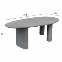 ΤΡΑΠΕΖΙ ΤΡΑΠΕΖΑΡΙΑΣ FIBER CEMENT ΟΒΑΛ VOLPE HM6599.01 ΓΚΡΙ 240x106x75Υεκ ΤΡΑΠΕΖΙ ΤΡΑΠΕΖΑΡΙΑΣ FIBER CEMENT ΟΒΑΛ VOLPE HM6599.01 ΓΚΡΙ 240x106x75Υεκ