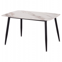 ΤΡΑΠΕΖΙ RAVEN HM9854.04 ΚΕΡΑΜΙΚΟ TOP ΜΕ ΟΨΗ ΜΑΡΜΑΡΟΥ τ.CALACATTA 120x70x73Υεκ.
