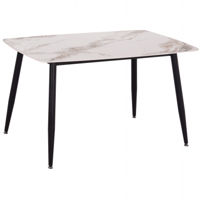 ΤΡΑΠΕΖΙ RAVEN HM9854.04 ΚΕΡΑΜΙΚΟ TOP ΜΕ ΟΨΗ ΜΑΡΜΑΡΟΥ τ.CALACATTA 120x70x73Υεκ.