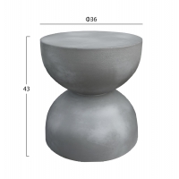 ΣΚΑΜΠΟ ΣΤΡΟΓΓΥΛΟ FIBER CEMENT ZINI HM6580.01 ΣΕ ΓΚΡΙ Φ36x45Υεκ