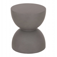 ΣΚΑΜΠΟ ΣΤΡΟΓΓΥΛΟ FIBER CEMENT ZINI HM6580.01 ΣΕ ΓΚΡΙ Φ36x45Υεκ