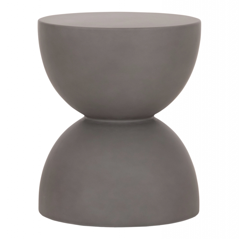 ΣΚΑΜΠΟ ΣΤΡΟΓΓΥΛΟ FIBER CEMENT ZINI HM6580.01 ΣΕ ΓΚΡΙ Φ36x45Υεκ