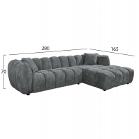ΚΑΝΑΠΕΣ ΓΩΝΙΑ (ΔΕΞΙΑ) LYKKE HM3326.01R ΓΚΡΙ ΥΦΑΣΜΑ 280x89-165(η γωνία)x70Υεκ ΚΑΝΑΠΕΣ ΓΩΝΙΑ (ΔΕΞΙΑ) LYKKE HM3326.01R ΓΚΡΙ ΥΦΑΣΜΑ 280x89-165(η γωνία)x70Υεκ