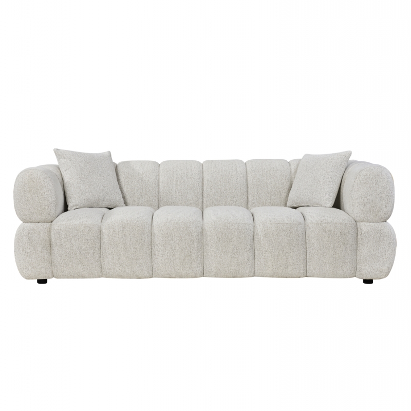 ΚΑΝΑΠΕΣ 3-ΘΕΣΙΟΣ NORIKA HM3331.02 ΕΚΡΟΥ ΥΦΑΣΜΑ 220x88x85Υεκ.