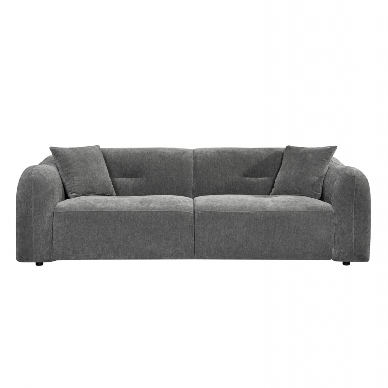 ΚΑΝΑΠΕΣ 3-ΘΕΣΙΟΣ JUNOA HM3333.01 ΓΚΡΙ ΥΦΑΣΜΑ 228x89x74Υεκ