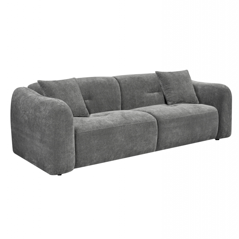 ΚΑΝΑΠΕΣ 3-ΘΕΣΙΟΣ JUNOA HM3333.01 ΓΚΡΙ ΥΦΑΣΜΑ 228x89x74Υεκ
