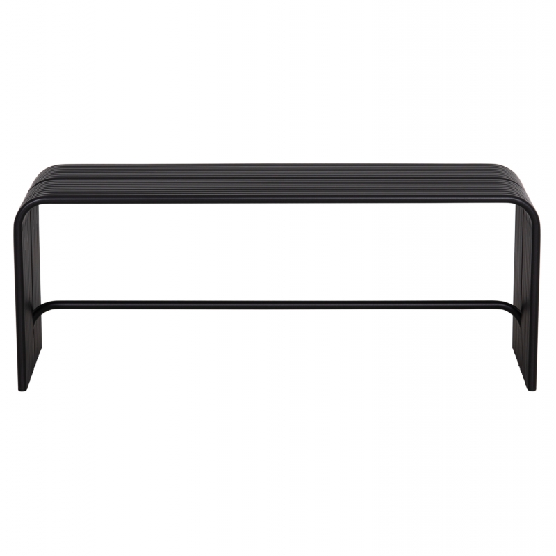 ΠΑΓΚΑΚΙ 2-ΘΕΣΙΟ ΣΕΙΡΑ INTREPID HM6327.01 ΑΛΟΥΜΙΝΙΟ ΣΕ ΜΑΥΡΟ 109,5x37x42Υεκ
