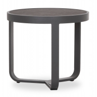 ΤΡΑΠΕΖΑΚΙ ΑΛΟΥΜΙΝΙΟΥ DEVIOUS SM6440.01 ΑΝΘΡΑΚΙ--ΓΚΡΙ SINTERED STONE TOP Φ45x41Υεκ.