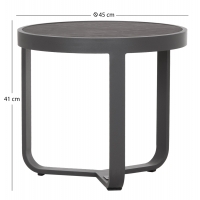 ΤΡΑΠΕΖΑΚΙ ΑΛΟΥΜΙΝΙΟΥ DEVIOUS SM6440.01 ΑΝΘΡΑΚΙ--ΓΚΡΙ SINTERED STONE TOP Φ45x41Υεκ.