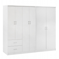 ΝΤΟΥΛΑΠΑ 6ΦΥΛΛΗ BLAKELY HM21235.05 ΜΕΛΑΜΙΝΗ ΧΡΩΜΑ ΛΕΥΚΟ 201x43x181Υεκ