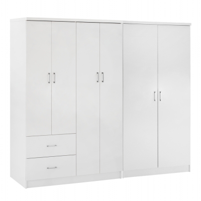 ΝΤΟΥΛΑΠΑ 6ΦΥΛΛΗ BLAKELY HM21235.05 ΜΕΛΑΜΙΝΗ ΧΡΩΜΑ ΛΕΥΚΟ 201x43x181Υεκ