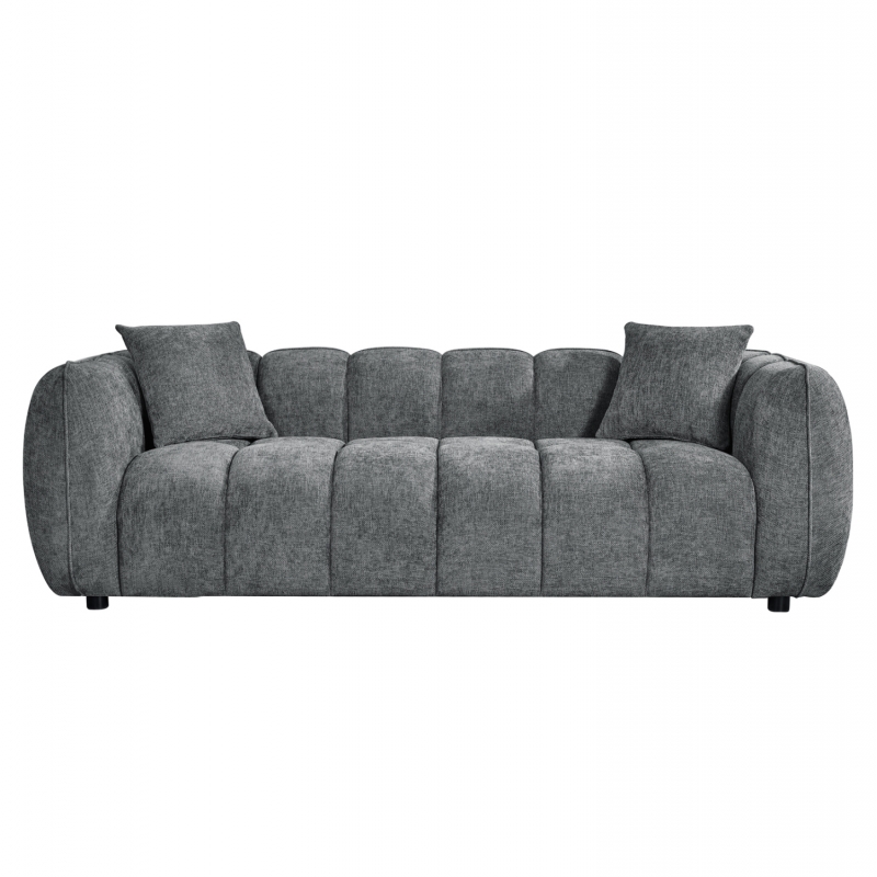 ΚΑΝΑΠΕΣ 3-ΘΕΣΙΟΣ LYKKE HM3323.01 ΓΚΡΙ ΥΦΑΣΜΑ 229x89x70Υεκ