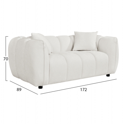 ΚΑΝΑΠΕΣ 2-ΘΕΣΙΟΣ LYKKE HM3324.02 ΕΚΡΟΥ ΥΦΑΣΜΑ 172x89x70Υεκ. ΚΑΝΑΠΕΣ 2-ΘΕΣΙΟΣ LYKKE HM3324.02 ΕΚΡΟΥ ΥΦΑΣΜΑ 172x89x70Υεκ.