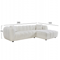 ΣΕΤ ΚΑΝΑΠΕΣ ΓΩΝΙΑ (ΔΕΞΙΑ)-ΠΟΛΥΘΡΟΝΑ LOUNGE LYKKE HM10820.02R ΕΚΡΟΥ ΥΦΑΣΜΑ