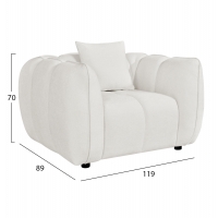 ΣΕΤ ΚΑΝΑΠΕΣ ΓΩΝΙΑ (ΔΕΞΙΑ)-ΠΟΛΥΘΡΟΝΑ LOUNGE LYKKE HM10820.02R ΕΚΡΟΥ ΥΦΑΣΜΑ