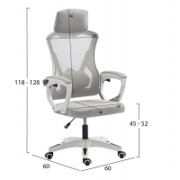 ΚΑΡΕΚΛΑ ΓΡΑΦΕΙΟΥ SALAS HM1223.02 P.P. ΛΕΥΚΟ-ΓΚΡΙ MESH ΥΦΑΣΜΑ 57x71x110-120Υεκ ΚΑΡΕΚΛΑ ΓΡΑΦΕΙΟΥ SALAS HM1223.02 P.P. ΛΕΥΚΟ-ΓΚΡΙ MESH ΥΦΑΣΜΑ 57x71x110-120Υεκ